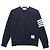 Thom Browne Klassische Sweatshirt Navy Diagonal Armband Tasche Blau