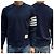 Thom Browne Klassische Sweatshirt Navy Diagonal Armband Tasche Blau - Ansicht 19