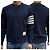 Thom Browne Klassische Sweatshirt Navy Diagonal Armband Tasche Blau - Ansicht 7