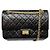 Chanel Vintage Gold Medium Flap Schultertasche Schwarz (VG BK)