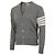 Thom Browne Klassische Merinowoll-Cardigan Diagonal Braun - Ansicht 3