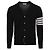 Thom Browne Cardigan classico asimmetrico in lana merino - vista 2