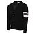 Thom Browne Cardigan classico asimmetrico in lana merino - vista 3
