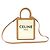 Céline Cabas Mini Vertical em Couro de Bezerro Tan em Lona de Algodão Natural Marrom