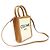 Céline Cabas Mini Vertical em Couro de Bezerro Tan em Lona de Algodão Natural Marrom - vista 2