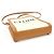 Céline Cabas Mini Vertical em Couro de Bezerro Tan em Lona de Algodão Natural Marrom - vista 4