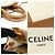 Céline Cabas Mini Vertical em Couro de Bezerro Tan em Lona de Algodão Natural Marrom - vista 7