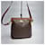 Céline Borsa a tracolla con logo Triomphe Marrone  - vista 4