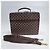Organizer Louis Vuitton Borsa documenti unisex Damier Savana Marrone - vista 9