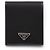 Prada Billetera bi-fold de Re-Nylon con logo triangular negro