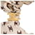 Céline Mini Triomphe Scrunchie Seide Gold Finish Messing Mehrfarben - Ansicht 2