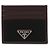 Prada Triangle Logo Card Case Black