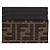 Fendi FF Squared Leather Card Holder (stamp) ALWK Brown - view 4
