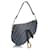 Dior Borsa a Spalla Jacquard Obliquo Saddle Blu - vista 3