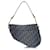 Dior Borsa a Spalla Jacquard Obliquo Saddle Blu - vista 4