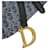 Dior Borsa a Spalla Jacquard Obliquo Saddle Blu - vista 6