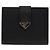 Prada Tarjetero de cuero Saffiano Negro - vista 4