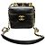 Chanel Custodia cosmetica in metallo dorato con logo CC, borsa a catena piccola: Nero - vista 13