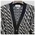 Thom Browne Zweifarbiger Kabelstrick-Cardigan mit diagonaler Träger Douni Blau - Ansicht 16
