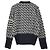 Thom Browne Zweifarbiger Kabelstrick-Cardigan mit diagonaler Träger Douni Blau - Ansicht 3