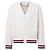 Thom Browne Baby Pullover aus Wolle mit RWB-Streifen in V-Form Weiß