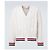 Thom Browne Baby Pullover aus Wolle mit RWB-Streifen in V-Form Weiß - Ansicht 4