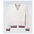 Thom Browne Baby Pullover aus Wolle mit RWB-Streifen in V-Form Weiß - Ansicht 5