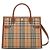 Burberry Mittelgroße Vintage-Check-Zwei-Handtasche Braun - Ansicht 4