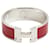 Hermès Bracciale Argento Click-Clack Rosso Bianco  - vista 1