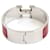 Hermès Bracciale Argento Click-Clack Rosso Bianco  - vista 2