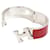 Hermès Bracciale Argento Click-Clack Rosso Bianco  - vista 3