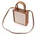 Céline Mini Borsa Cabas in Tela Triomphe e Pelle di Vitello Bianco - vista 3