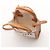 Céline Mini Borsa Cabas in Tela Triomphe e Pelle di Vitello Bianco - vista 5