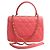 Trendy CC Chanel Borsa tote e crossbody piccola CC neon corallo alla moda Rosa - vista 3