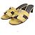 Hermès Pantofole Oasis in Patent Epsom di John Foussing D'oro