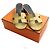 Hermès Pantofole Oasis in Patent Epsom di John Foussing D'oro - vista 5