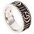 Gucci Anello Doppio in Argento GG Marmont Nero