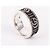 Gucci Anello Doppio in Argento GG Marmont Nero - vista 2