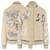 Off White Multi Applique Patch Bomber Brown