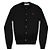Comme Des Garcons Cardigan mit kleinem roten Herz-Patch AZ Schwarz