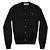 Comme Des Garcons Cardigan mit kleinem roten Herz-Patch AZ Schwarz - Ansicht 4