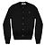 Comme Des Garcons Cardigan mit kleinem roten Herz-Patch AZ Schwarz - Ansicht 5