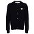 Comme Des Garcons Cardigan in lana con distintivo a forma di cuore dorato AX