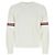Thom Browne Pullover in cotone Milano con strisce RWB