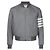 Thom Browne Pullover-Jacke aus einfachem Strick mit Rippenmuster