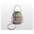 Prada Borsa a secchiello piccola in jacquard con logo Marrone - vista 2