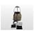 Prada Borsa a secchiello piccola in jacquard con logo Marrone - vista 9