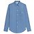 Céline Camicia in cotone chambray loose in lavaggio indigo Blu