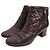 Chanel Botines de cuero marrón Castaño