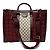 Gucci Borsa Tote Grande Ophidia Bordeaux Nero - vista 3